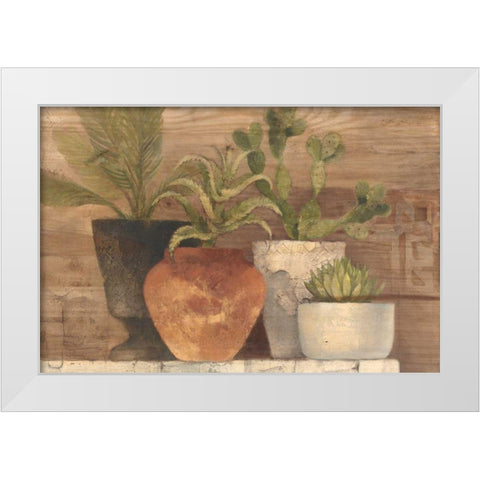 Desert Still Life Light Crop White Modern Wood Framed Art Print by Hristova, Albena