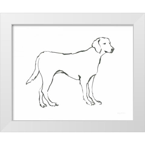 Ink Dog I White Modern Wood Framed Art Print by Tillmon, Avery