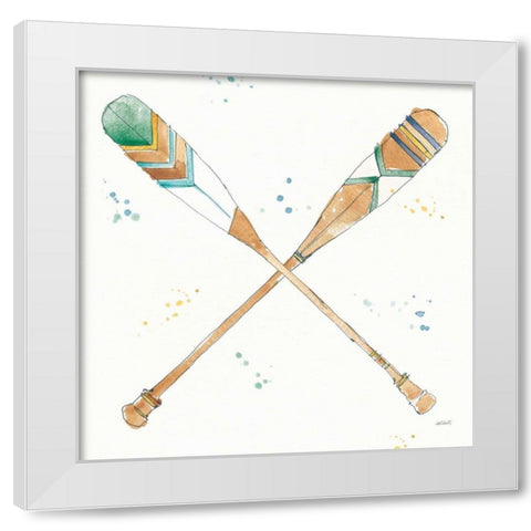 Lakehouse Oars White Modern Wood Framed Art Print by Tavoletti, Anne