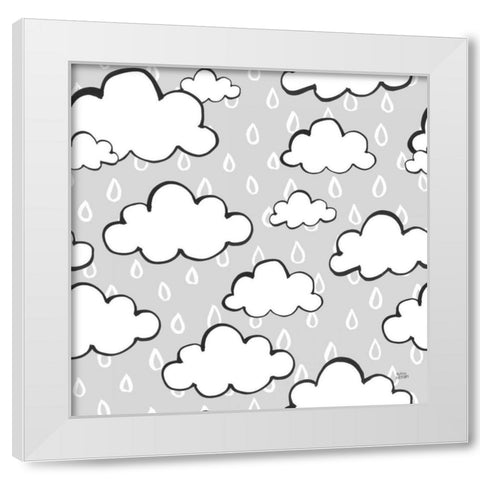 Scandy Baby Pattern IIID White Modern Wood Framed Art Print by Averinos, Melissa