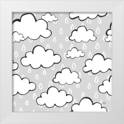 Scandy Baby Pattern IIID White Modern Wood Framed Art Print by Averinos, Melissa