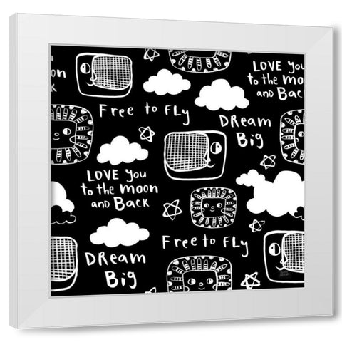 Scandy Baby Pattern IVB White Modern Wood Framed Art Print by Averinos, Melissa