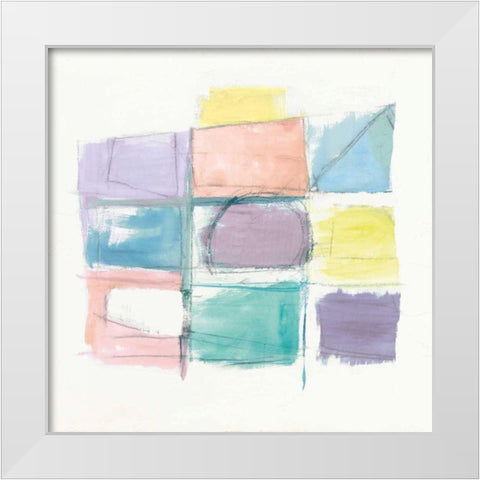 131 West 3rd Street Sq III on White Pastel White Modern Wood Framed Art Print by Schick, Mike