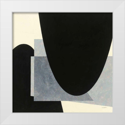 Blackbird White Modern Wood Framed Art Print by Schick, Mike