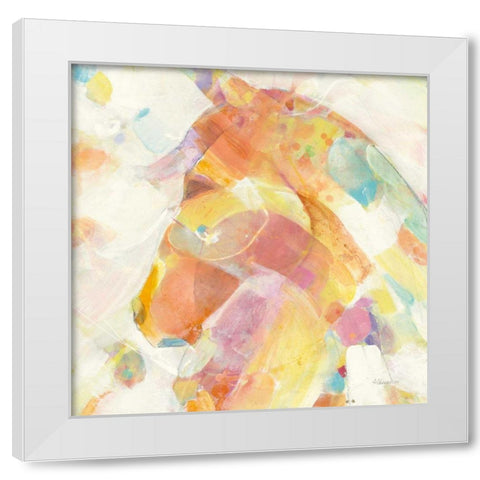 Kaleidoscope Horse II White Modern Wood Framed Art Print by Hristova, Albena