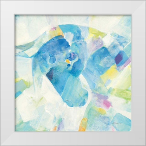 Kaleidoscope Horse IV White Modern Wood Framed Art Print by Hristova, Albena