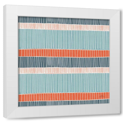 Seaside Village Pattern II White Modern Wood Framed Art Print by Marshall, Laura
