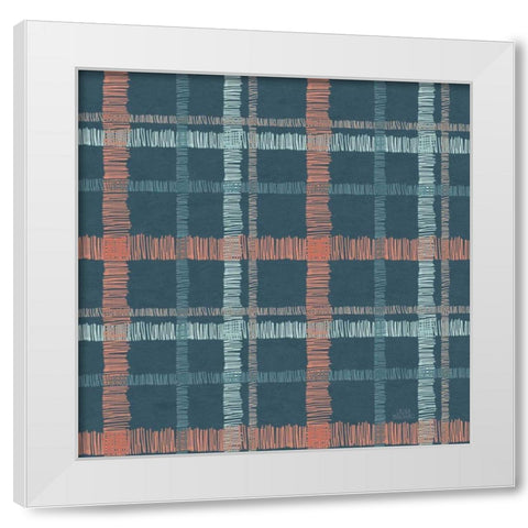 Seaside Village Pattern VB White Modern Wood Framed Art Print by Marshall, Laura
