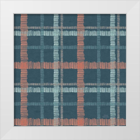 Seaside Village Pattern VB White Modern Wood Framed Art Print by Marshall, Laura