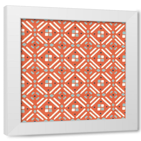Seaside Village Pattern VIIB White Modern Wood Framed Art Print by Marshall, Laura