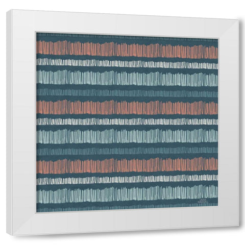 Seaside Village Pattern VIIIB White Modern Wood Framed Art Print by Marshall, Laura
