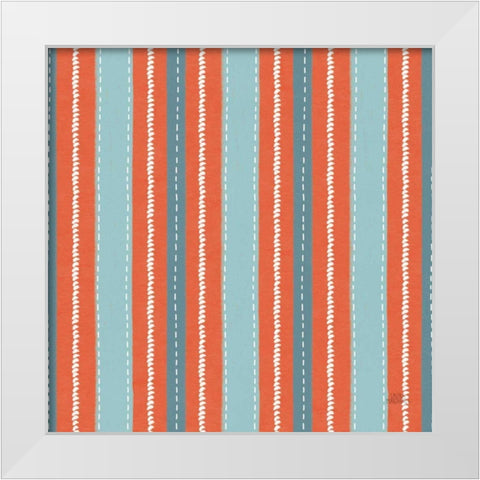 Seaside Village Pattern IXB White Modern Wood Framed Art Print by Marshall, Laura