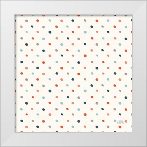 Seaside Village Pattern XA White Modern Wood Framed Art Print by Marshall, Laura