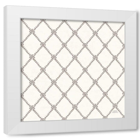 Seaside Village Pattern XIA White Modern Wood Framed Art Print by Marshall, Laura