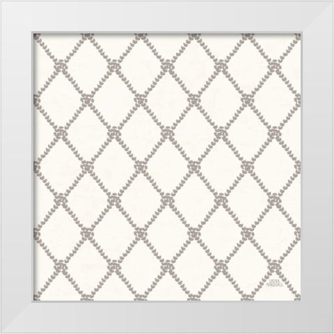 Seaside Village Pattern XIA White Modern Wood Framed Art Print by Marshall, Laura