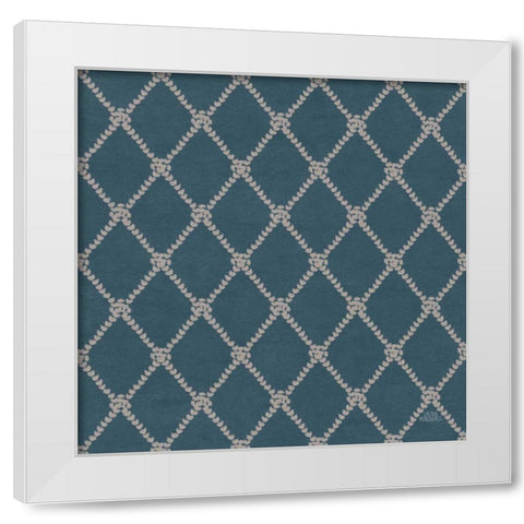 Seaside Village Pattern XIB White Modern Wood Framed Art Print by Marshall, Laura