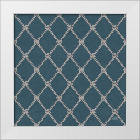 Seaside Village Pattern XIB White Modern Wood Framed Art Print by Marshall, Laura