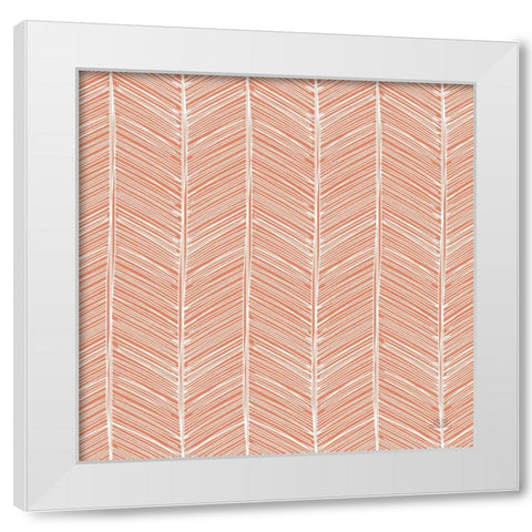 Seaside Village Pattern XIIA White Modern Wood Framed Art Print by Marshall, Laura