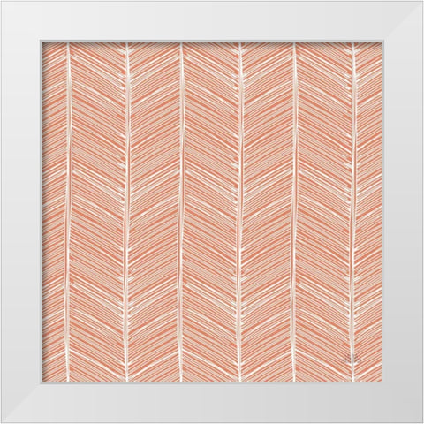 Seaside Village Pattern XIIA White Modern Wood Framed Art Print by Marshall, Laura