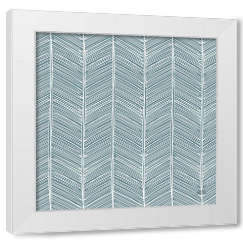 Seaside Village Pattern XIIB White Modern Wood Framed Art Print by Marshall, Laura