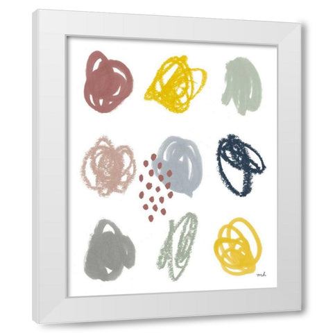 Scribble I White Modern Wood Framed Art Print by Hershey, Moira