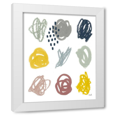 Scribble II White Modern Wood Framed Art Print by Hershey, Moira