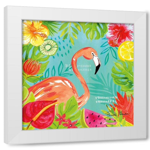 Tutti Frutti IV White Modern Wood Framed Art Print by Zaman, Farida