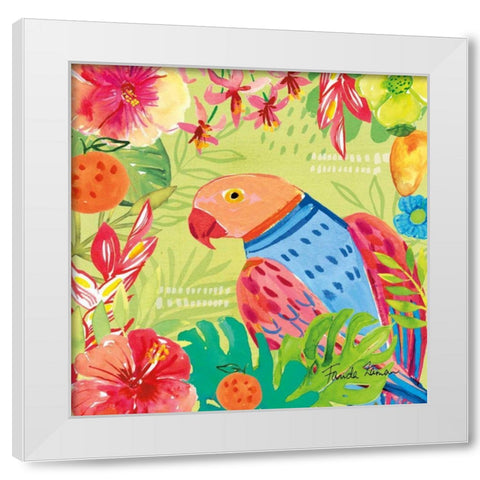 Tutti Frutti V White Modern Wood Framed Art Print by Zaman, Farida