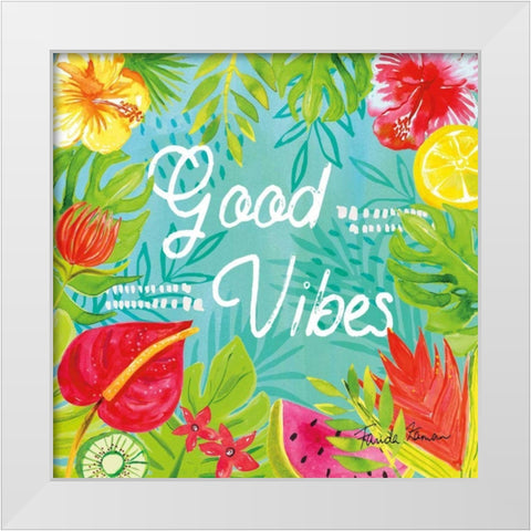 Tutti Frutti IX White Modern Wood Framed Art Print by Zaman, Farida