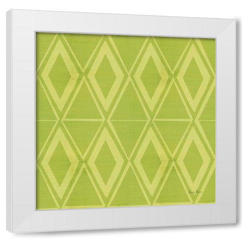 Tutti Frutti Pattern VIC White Modern Wood Framed Art Print by Zaman, Farida