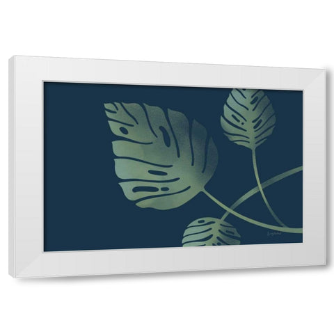 Monstera V White Modern Wood Framed Art Print by Thorns, Becky