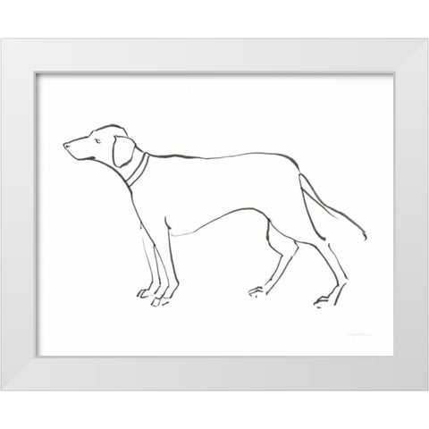 Ink Dog VI White Modern Wood Framed Art Print by Tillmon, Avery