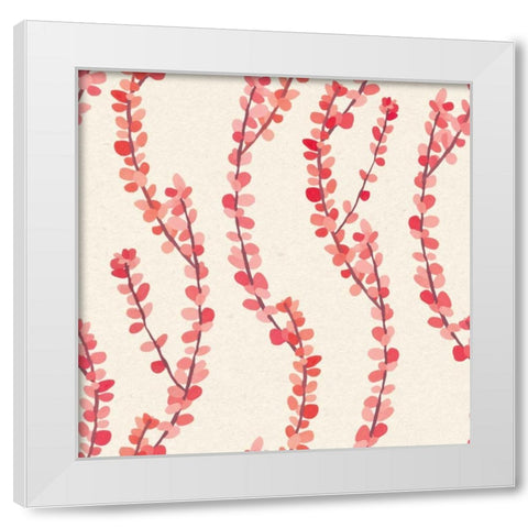 Succulent Pattern IIIA White Modern Wood Framed Art Print by Wild Apple Portfolio