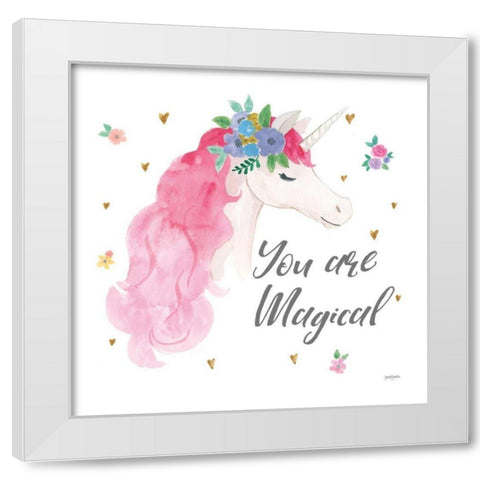 Magical Friends III You are Magical White Modern Wood Framed Art Print by Jackson, Jenaya