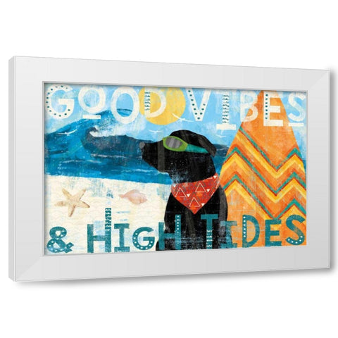 Good Vibes II White Modern Wood Framed Art Print by Charron, Veronique