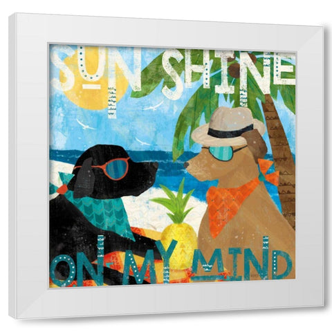 Good Vibes III White Modern Wood Framed Art Print by Charron, Veronique