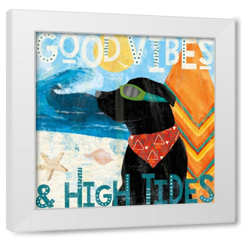 Good Vibes IV White Modern Wood Framed Art Print by Charron, Veronique