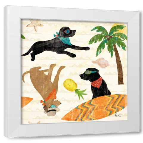 Good Vibes Pattern IB White Modern Wood Framed Art Print by Charron, Veronique