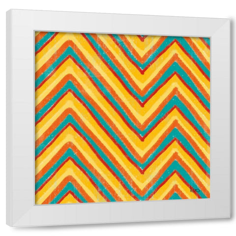 Good Vibes Pattern II White Modern Wood Framed Art Print by Charron, Veronique