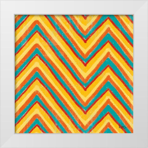 Good Vibes Pattern II White Modern Wood Framed Art Print by Charron, Veronique