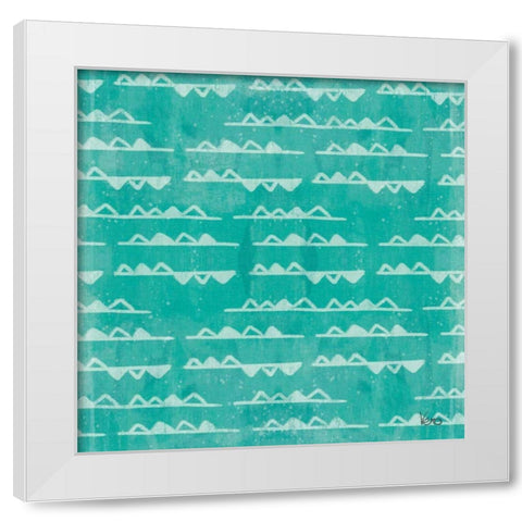 Good Vibes Pattern IIIA White Modern Wood Framed Art Print by Charron, Veronique