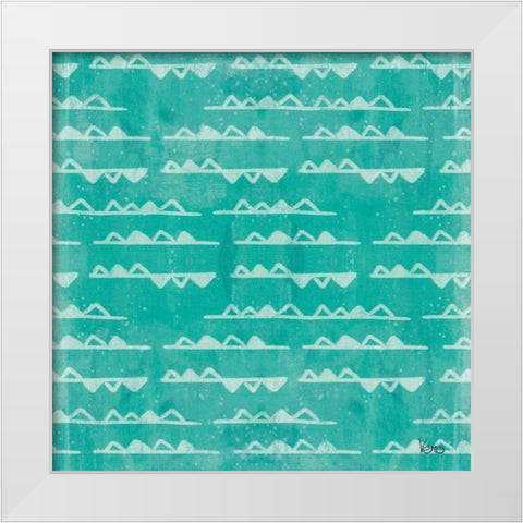 Good Vibes Pattern IIIA White Modern Wood Framed Art Print by Charron, Veronique