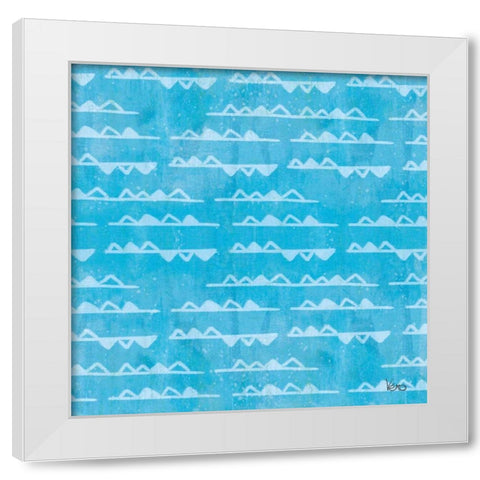 Good Vibes Pattern IIIB White Modern Wood Framed Art Print by Charron, Veronique