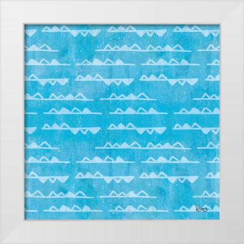 Good Vibes Pattern IIIB White Modern Wood Framed Art Print by Charron, Veronique