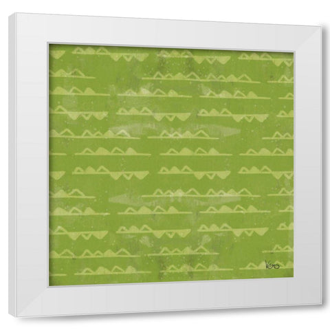 Good Vibes Pattern IIIC White Modern Wood Framed Art Print by Charron, Veronique