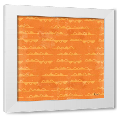 Good Vibes Pattern IIID White Modern Wood Framed Art Print by Charron, Veronique