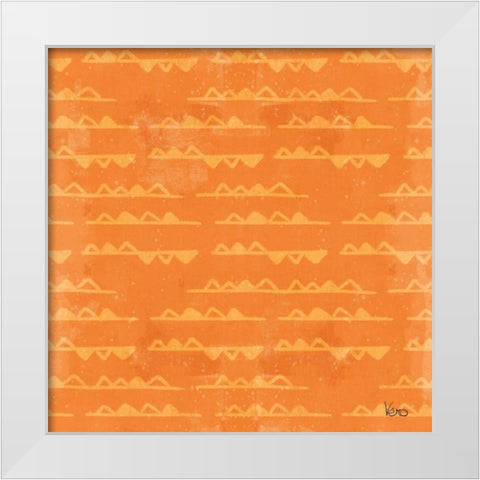 Good Vibes Pattern IIID White Modern Wood Framed Art Print by Charron, Veronique