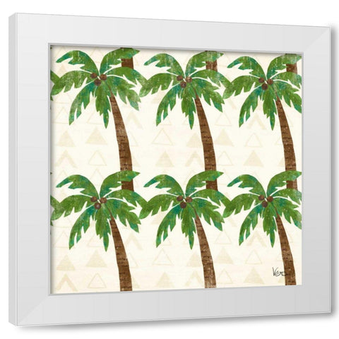 Good Vibes Pattern VA White Modern Wood Framed Art Print by Charron, Veronique
