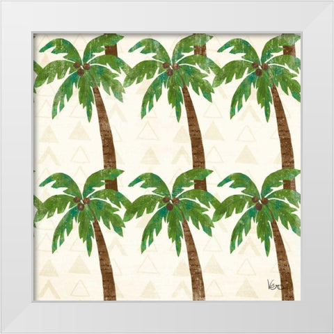 Good Vibes Pattern VA White Modern Wood Framed Art Print by Charron, Veronique