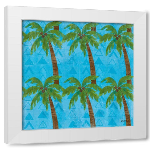 Good Vibes Pattern VB White Modern Wood Framed Art Print by Charron, Veronique